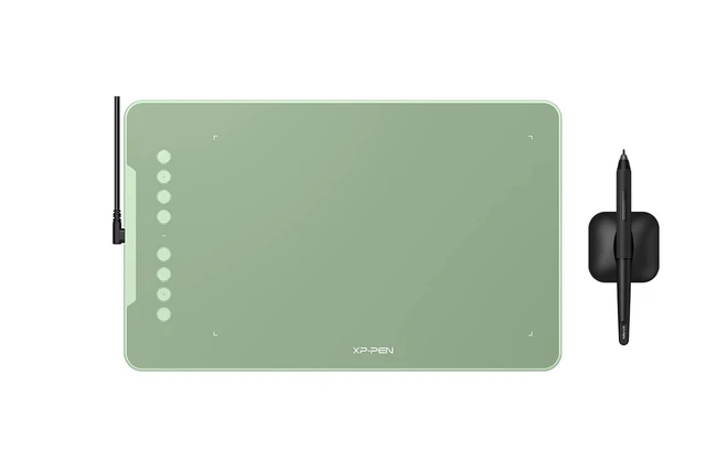 Alt view image 6 of 10 - XPPen Deco 01 V3 Drawing Tablet 10x6.25 Graphics Tablet Digital Drawing Tablet for Chromebook with 16384 Levels Pressure Battery-Free Stylus and 8 Shortcut Keys (Green)