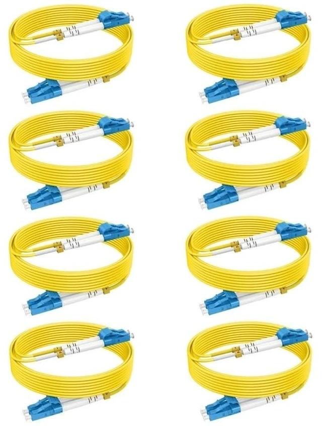 Alt view image 6 of 10 - Single Mode Fiber OS2 LC to LC Patch Cables 13ft/4m-8PACK, SM Singlemode Fiber Optic Cable 10G SMF LSZH Duplex 9/125m OD 2.0mm,