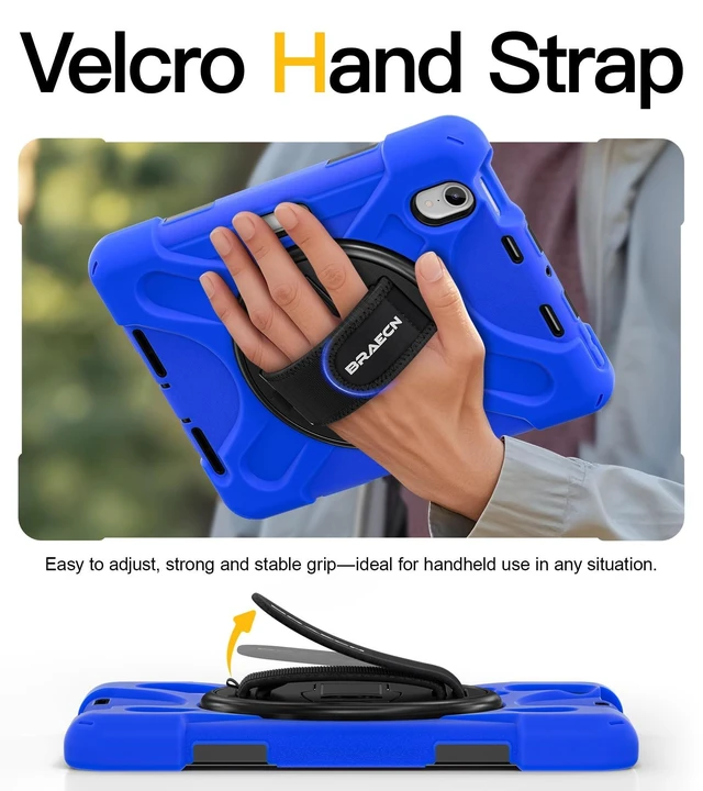 Alt view image 10 of 10 - BRAECN Case for iPad mini 7 (A17 Pro) 2024/iPad Mini 6 2021 8.3" with Screen Protector Pencil Holder, Protective Heavy Duty Case for iPad mini 7th/6th Gen, 360 Rotating Stand & Hand Strap for Kids