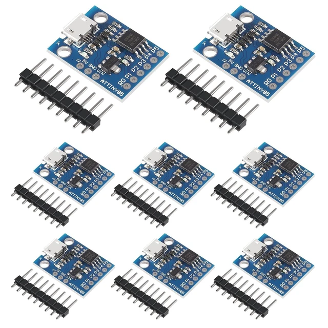 Alt view image 6 of 10 - ACEIRMC 8pcs Digispark Kickstarter Mini ATTINY85 USB Development Board Module Compatible for Arduino IDE 1.0