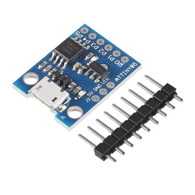 Alt view image 8 of 10 - ACEIRMC 8pcs Digispark Kickstarter Mini ATTINY85 USB Development Board Module Compatible for Arduino IDE 1.0