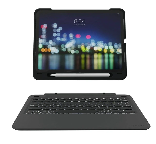 Alt view image 5 of 8 - ZAGG Slim Book Go Wireless Keyboard Folio Case for Apple iPad Pro 11-inch (2018 Version) - Black