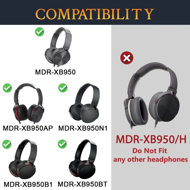 Alt view image 7 of 10 - SOULWIT Lambskin Professional Earpads Cushions Replacement for Sony MDR-XB950 XB950BT XB950B1 XB950N1 XB950AP Over-Ear Headphones, Ear Pads with Noise Isolation Memory Foam - Black
