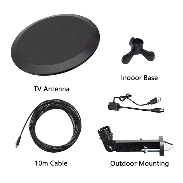 Alt view image 8 of 10 - Long Range Omni Directional Outdoor TV Antenna, Outdoor/Indoor Antenna for Smart TV, with 35ft coaxial Cable, for Attic/Camper/RV/Boat