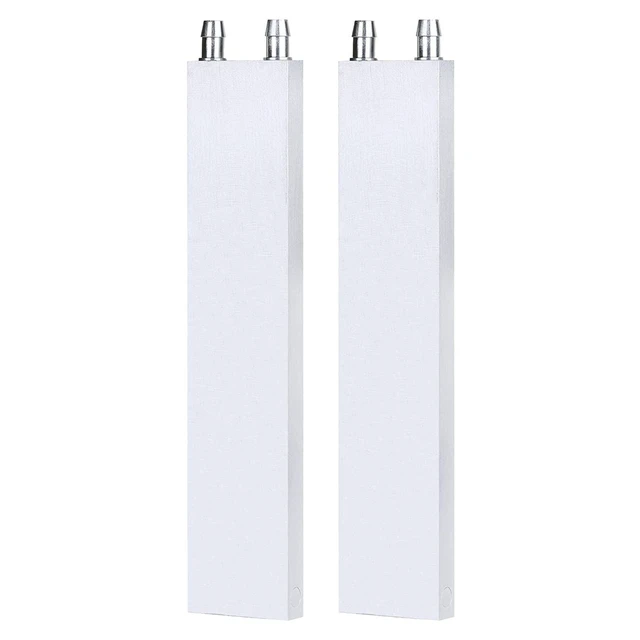 Alt view image 6 of 10 - Clyxgs Aluminum Water Cooling Block,Liquid Cold Water Plate Heat Sink Water-Cooled Exchanger Head semiconductor Refrigeration Sheet CPU Graphics Radiator Heatsink Endothermic Head(40 x 200 x 12mm)2pcs