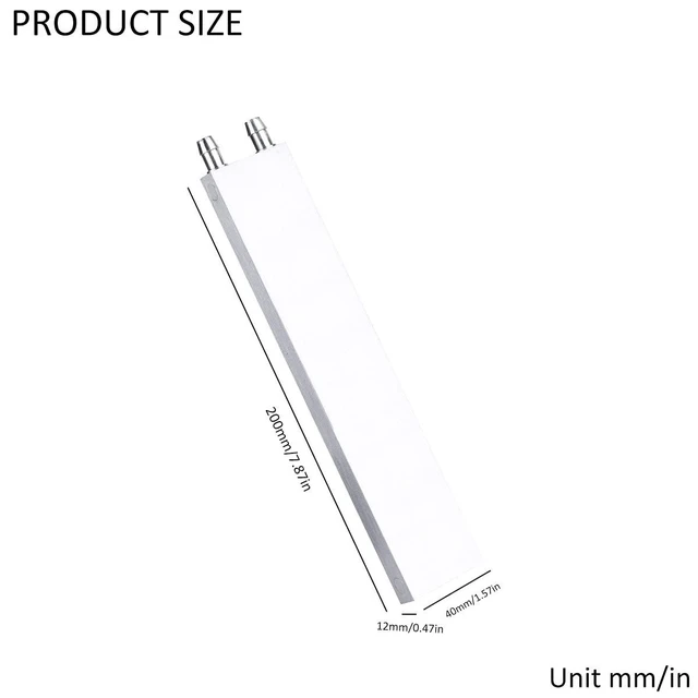 Alt view image 8 of 10 - Clyxgs Aluminum Water Cooling Block,Liquid Cold Water Plate Heat Sink Water-Cooled Exchanger Head semiconductor Refrigeration Sheet CPU Graphics Radiator Heatsink Endothermic Head(40 x 200 x 12mm)2pcs