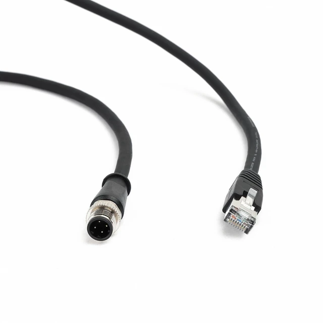 Alt view image 4 of 4 - ZBLZGP M12 D-Code 4-Pin Male to RJ45 Industrial Ethernet Cable, 3M (10ft), 24AWG CAT5e Shielded PVC, IP67 Waterproof, for Profinet, Omron, Keyence, Datalogic, Sick Sensor & PLC