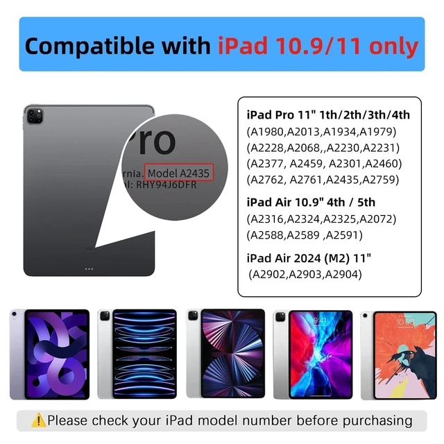 Alt view image 7 of 10 - DVWDVW Keyboard Case for iPad Air 11 inch (M3 /M2 2025/2024) & iPad Pro 11 (4th/3rd/2nd/1st Gen), iPad Air 5th/4th Magic CaseMulti-Touch Trackpad,7 Colors Backlight White