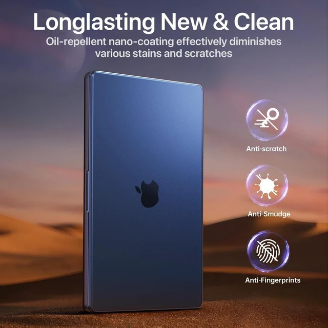 Alt view image 8 of 10 - Soonjet Luxe Chroma for MacBook Pro 14 inch Case ^^ M5 M4 M3 M2 M1 Pro/Max 2026-2021 ^^ Midnight Blue Clear ^^ Protective Hard Shell Laptop Cover