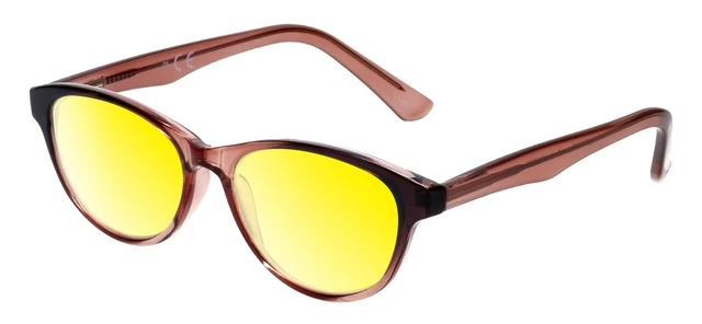 Alt view image 6 of 10 - Medspex Corinne McCormack Polly Color Therapy Reading Glasses +2.00 Pink Black Fade/Gold Yellow Womens Fluorescent Light Sensitivity Chromotherapy Chakra Healing