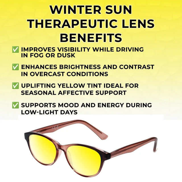 Alt view image 8 of 10 - Medspex Corinne McCormack Polly Color Therapy Reading Glasses +2.00 Pink Black Fade/Gold Yellow Womens Fluorescent Light Sensitivity Chromotherapy Chakra Healing