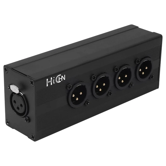 Alt view image 6 of 10 - HiCHN 3Pin XLR 1 Female to 4 Male Splitter Converter, 4Way XLR Single Input to Four Output Parallel Connection Adapter, One Input to 4 Output Audio DMX Adapter
