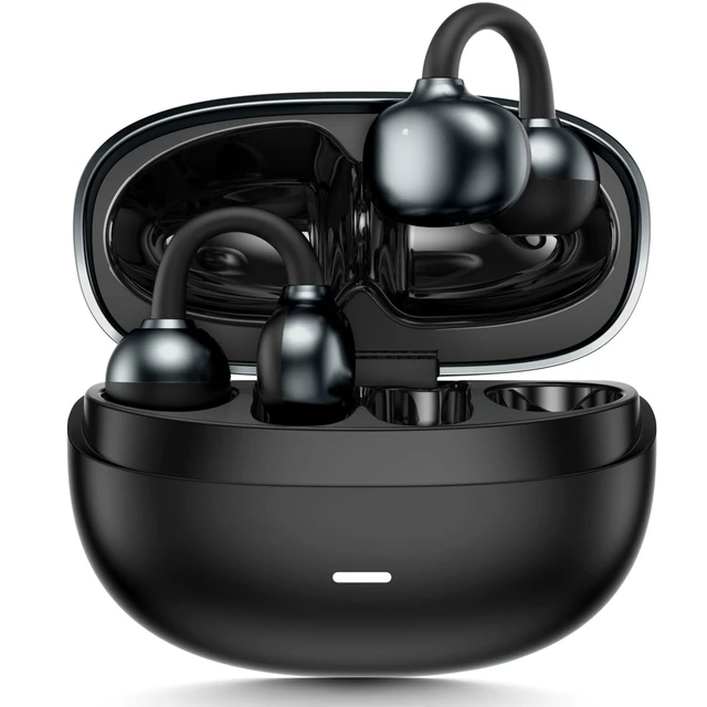Alt view image 6 of 10 - Shovira Open-Ear Earbuds, Clip-On Bluetooth 6.0 Headphones, Open-Ring Design Over-The-Ear Earphones, IP67 Waterproof, 48H Playtime, True Wireless Earbuds for Running, Sports, Phone Calls, and M