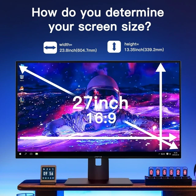 Alt view image 7 of 10 - 27'' Magnetic Hanging Computer Privacy Screen for 16:9 Widescreen Monitor