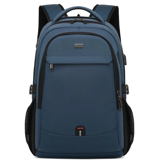 Alt view image 6 of 10 - DUSLANG 17 Inch Laptop Backpack for Travel Water Resistant College Backpack for Men Women Laptop Bag with USB Charging Port,Blue