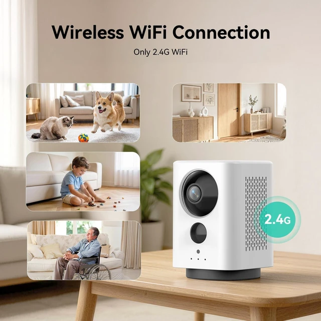 Alt view image 6 of 6 - LIWAN Indoor Security Camera, 2K Wireless Home Security Camera, 2.4G WiFi