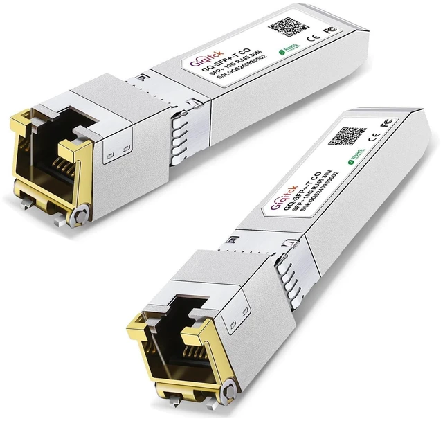 Alt view image 6 of 10 - SFP+ to RJ45 10GBase-T Module, 10Gbe Copper SFP to Ethernet Networking Transceiver for Cisco SFP-10G-T-S, Ubiquiti UniFi UF-RJ45-10G, Meraki, Supermicro and More, up to 30m,2pcs