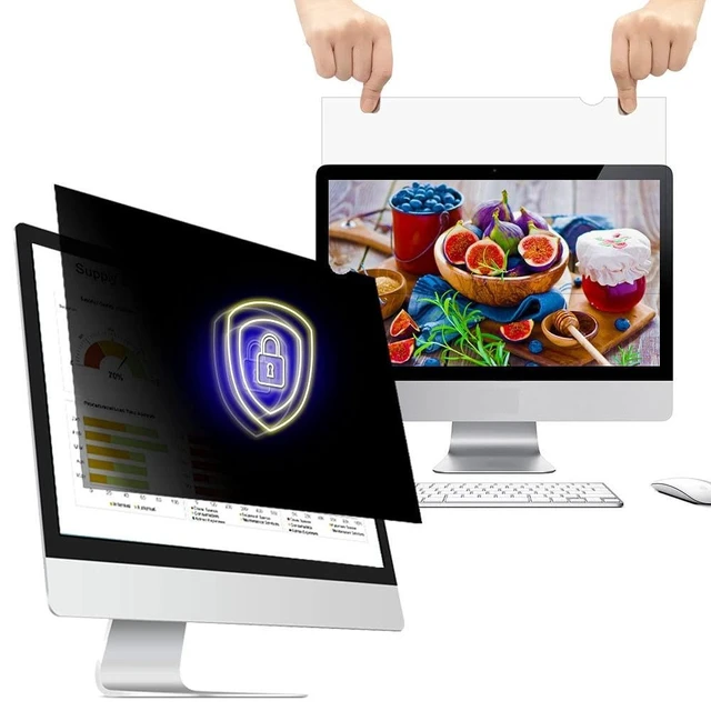 Alt view image 6 of 10 - WELINC 19 Inch - 16:10 Aspect Ratio - Computer Privacy Screen Filter for Widescreen Monitor - Anti-Glare - Anti-Scratch Protector Film - Protects Your Eyes from Harmful Glare and Blue Light