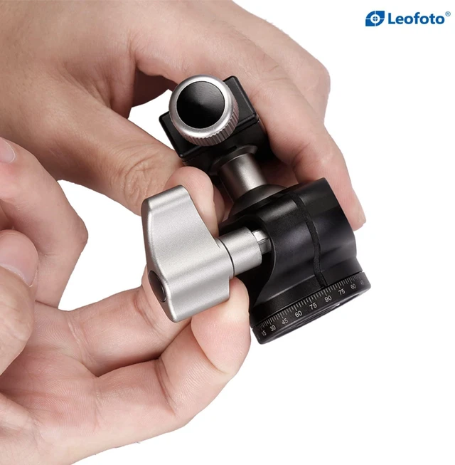 Alt view image 6 of 8 - Leofoto - LH-25 Tripod Head with PU-25 Quick Release Plate - Ultra Light and Small - Load Capacity: 6 kg - LH-25+PU-25
