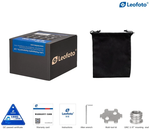 Alt view image 8 of 8 - Leofoto - LH-25 Tripod Head with PU-25 Quick Release Plate - Ultra Light and Small - Load Capacity: 6 kg - LH-25+PU-25