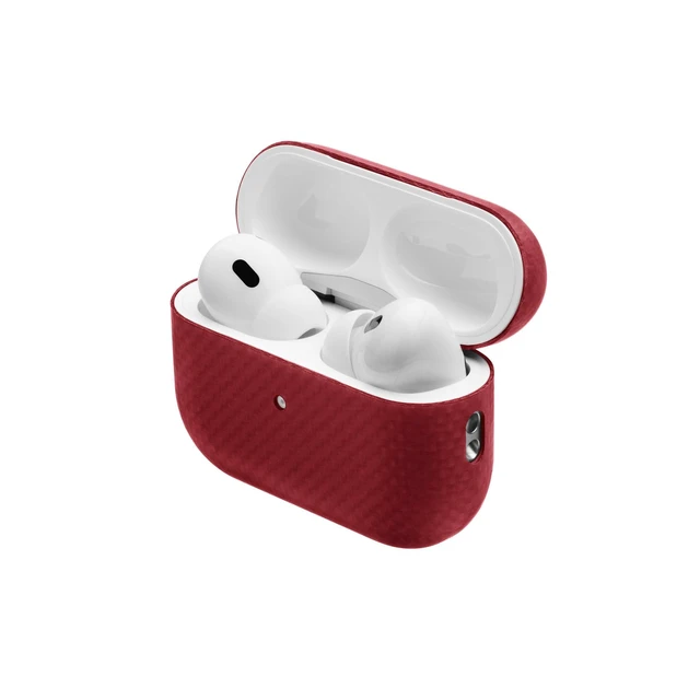 Alt view image 6 of 8 - Latercase ^^ Compatible with AirPods Pro 3 ^^ Crimson ^^ Durable AirPods Pro 3 Case ^^ 0.6mm Thin Aramid Fiber, 6 Grams, Precision Lasercut, Full Protection, Nonslip Matte Finish
