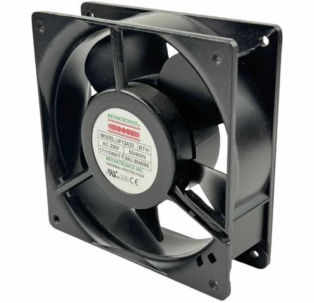 Alt view image 8 of 10 - for Mechatronics Cooling Fan UF12A23-BTH 120x120x38mm AC 230V 17/15W, High Speed Fan 50/60Hz AC AXIAL Fan UF12A23 BTH