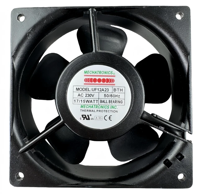 Alt view image 6 of 10 - for Mechatronics Cooling Fan UF12A23-BTH 120x120x38mm AC 230V 17/15W, High Speed Fan 50/60Hz AC AXIAL Fan UF12A23 BTH