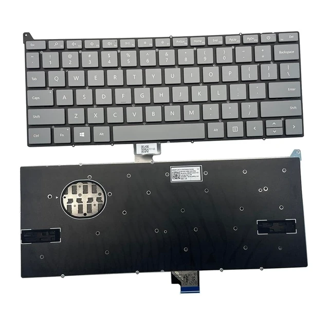 Alt view image 6 of 10 - Laptop Gray Keyboard Compatible for Microsoft Surface 1943 1963 No Backlit