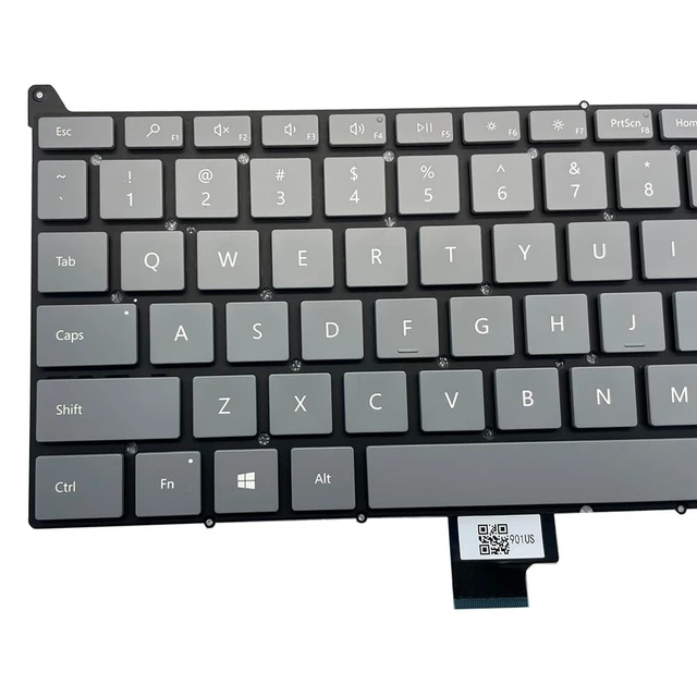 Alt view image 9 of 10 - Laptop Gray Keyboard Compatible for Microsoft Surface 1943 1963 No Backlit