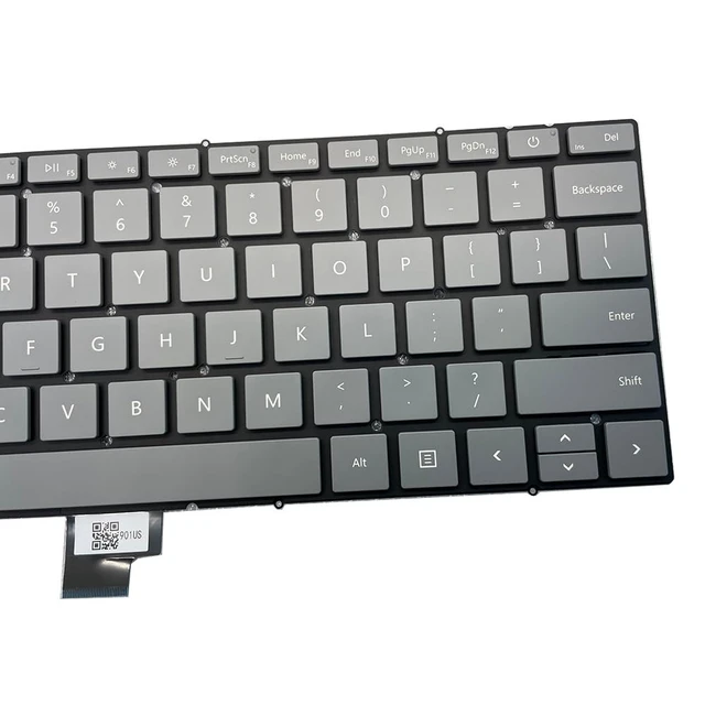 Alt view image 10 of 10 - Laptop Gray Keyboard Compatible for Microsoft Surface 1943 1963 No Backlit