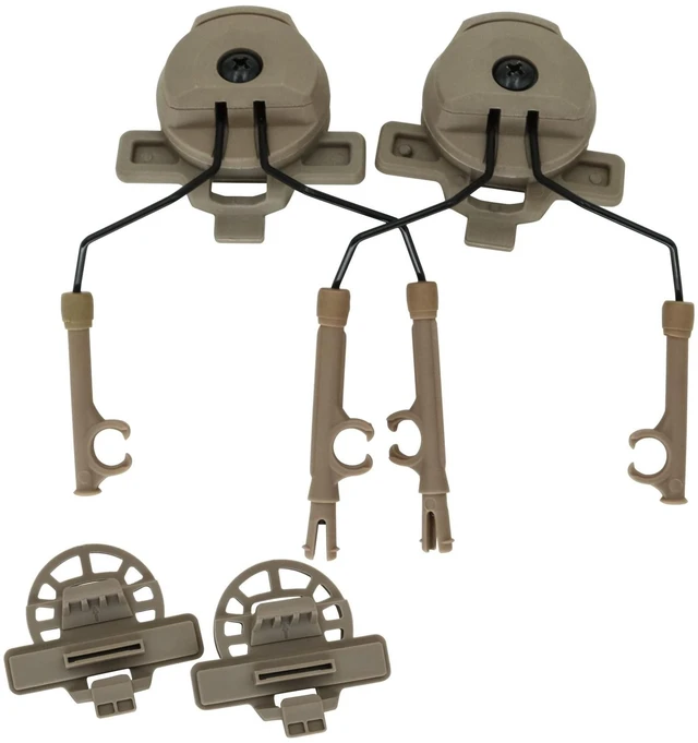 Alt view image 6 of 10 - TSVISIONCORE 1Pair Tactical Headset Helmet Adapter Accessories for Team Wendy Rail 3.0,2.0,Compatible with Comta Headset(Tan)