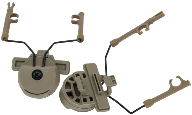 Alt view image 7 of 10 - TSVISIONCORE 1Pair Tactical Headset Helmet Adapter Accessories for Team Wendy Rail 3.0,2.0,Compatible with Comta Headset(Tan)
