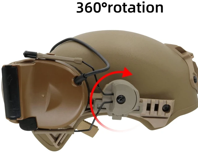 Alt view image 9 of 10 - TSVISIONCORE 1Pair Tactical Headset Helmet Adapter Accessories for Team Wendy Rail 3.0,2.0,Compatible with Comta Headset(Tan)