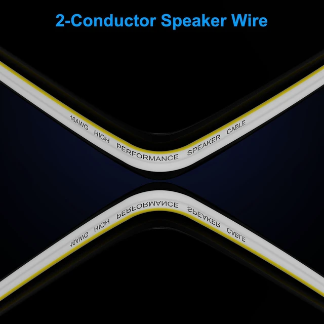 Alt view image 10 of 10 - Mygatti 14AWG Speaker Wire 150 FT, 14/2 Gauge Audio Speaker Wire, for Car Speakers Stereo, Home Theater, Automotive Wire, White Jacket with Yellow Polarity Marker, CCA, 2 Conductors Electrical Wire