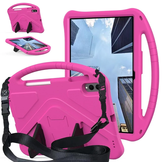 Alt view image 6 of 10 - Kwamaz for Galaxy Tab S11 Ultra 14.6 inch Case Kids 2025, with Strap, EVA Stand Kickstand Cover for Samsung S11 Ultra Tablet Case 14.6'' (Rose)