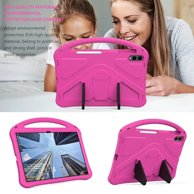 Alt view image 7 of 10 - Kwamaz for Galaxy Tab S11 Ultra 14.6 inch Case Kids 2025, with Strap, EVA Stand Kickstand Cover for Samsung S11 Ultra Tablet Case 14.6'' (Rose)