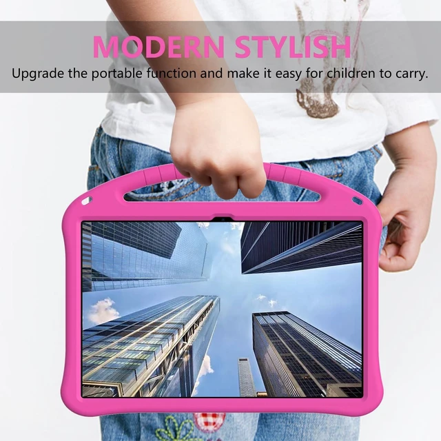 Alt view image 8 of 10 - Kwamaz for Galaxy Tab S11 Ultra 14.6 inch Case Kids 2025, with Strap, EVA Stand Kickstand Cover for Samsung S11 Ultra Tablet Case 14.6'' (Rose)