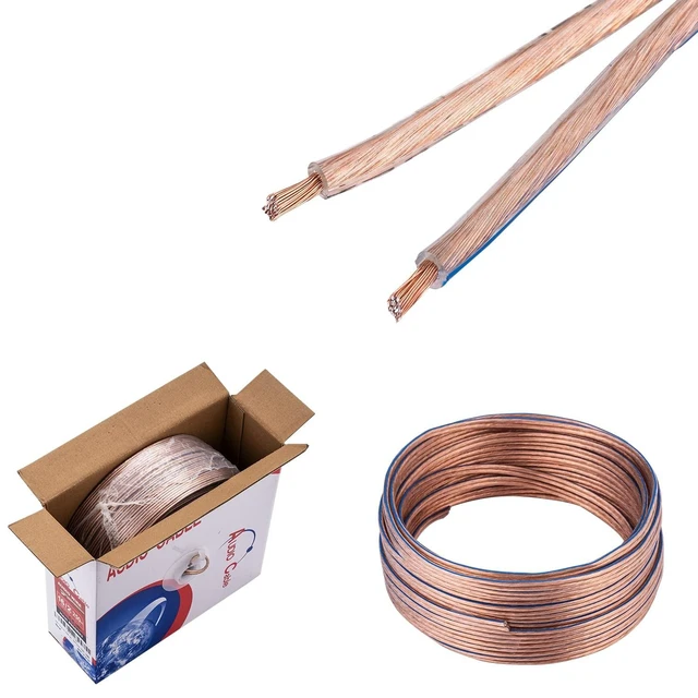 Alt view image 5 of 8 - Cables Direct Online Speaker Wire 14 Gauge 14/2 Conductors CCA (Copper Clad Aluminum) Transparent Low Voltage Clear Cable for Home Theater, Car Audio, LED and More 250ft