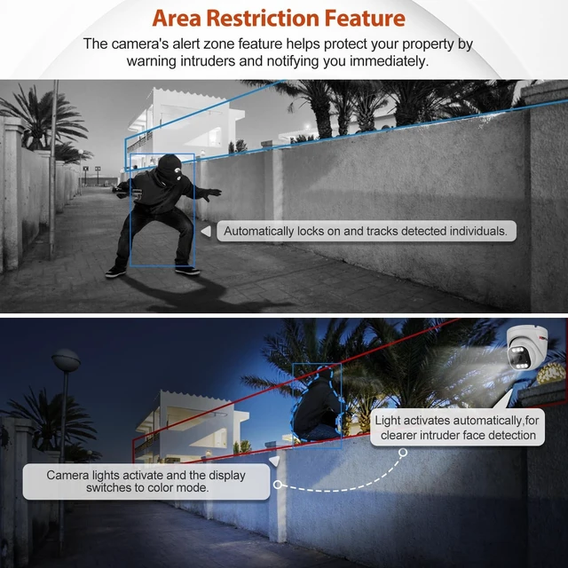 Alt view image 10 of 10 - MWRCTV 8MP Security POE IP Camera Outdoor,2.8mm 110 Wide Angle Lens,AI Human Detection Smart Color Night Vision,Built in Mic,Full Metal Case IP66 Waterproof for Home Surveillance
