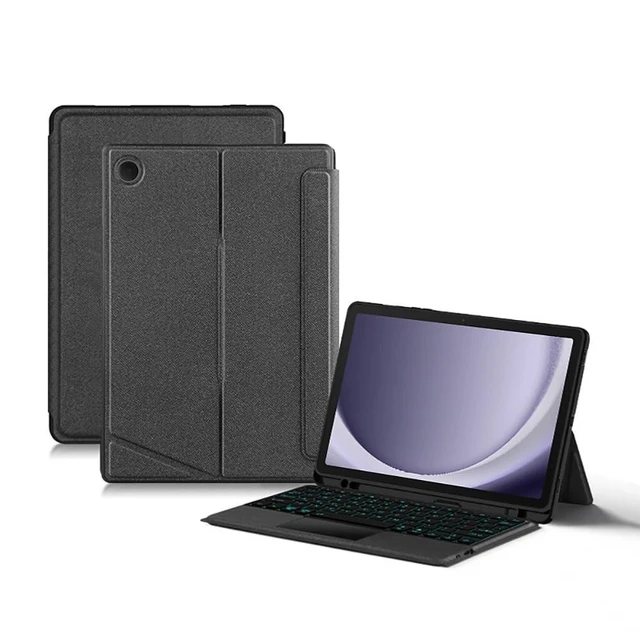 Alt view image 6 of 10 - Keyboard Case for Samsung Galaxy Tab A9 Plus 11inch 2023 with Touchpad, Smart 7 Colors Backlits, Magnetic Detachable BT Keyboard Case with Pencil Holder for Galaxy Tab A9+ Model: SM-X210/216/218