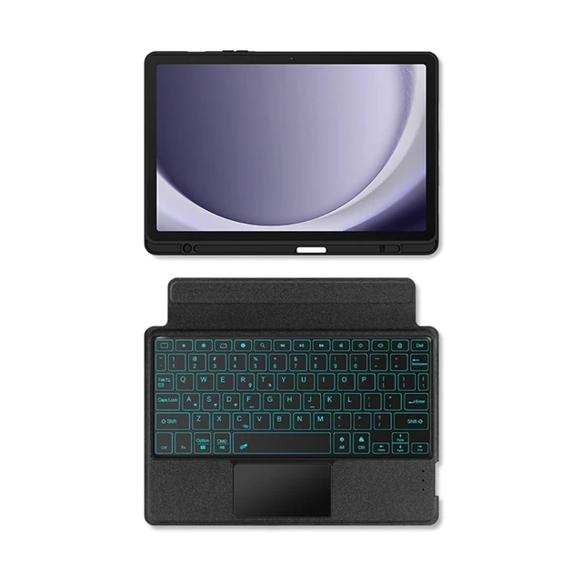 Alt view image 8 of 10 - Keyboard Case for Samsung Galaxy Tab A9 Plus 11inch 2023 with Touchpad, Smart 7 Colors Backlits, Magnetic Detachable BT Keyboard Case with Pencil Holder for Galaxy Tab A9+ Model: SM-X210/216/218