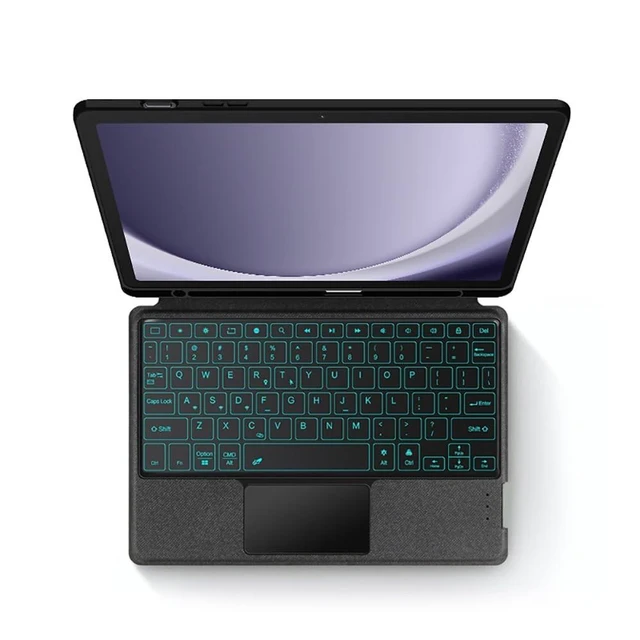 Alt view image 7 of 10 - Keyboard Case for Samsung Galaxy Tab A9 Plus 11inch 2023 with Touchpad, Smart 7 Colors Backlits, Magnetic Detachable BT Keyboard Case with Pencil Holder for Galaxy Tab A9+ Model: SM-X210/216/218