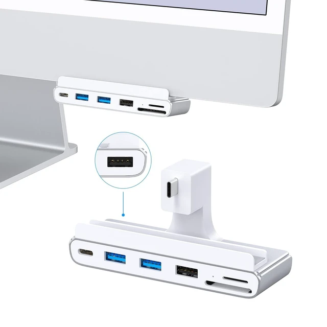 Alt view image 6 of 10 - GEWOKLIY 7-in-1 USB C Hub for iMac M1/M3/M4 - USB 3.0 5Gbps, SD/TF Card Reader, Docking Station for iMac 24 inch (M1/M3/M4)