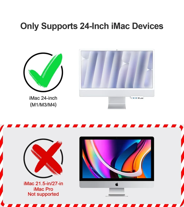 Alt view image 8 of 10 - GEWOKLIY 7-in-1 USB C Hub for iMac M1/M3/M4 - USB 3.0 5Gbps, SD/TF Card Reader, Docking Station for iMac 24 inch (M1/M3/M4)