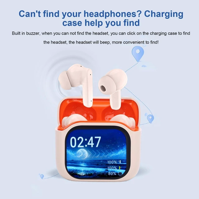 Alt view image 8 of 10 - Zopsc AI Language Translator Earbuds, 144 Languages Real Time Translation Earphone, HiFi Stereo Sound Translation Earbuds with Charging Case for Travel Business (Beige)