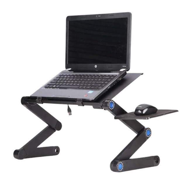 Alt view image 7 of 10 - Zippace Adjustable Lap Laptop Computer Portable CPU Cooling Fan Ergonomic Vented Table Stand Desk Tray (420 * 260mm with Mouse Pad & Double Fans, Black)