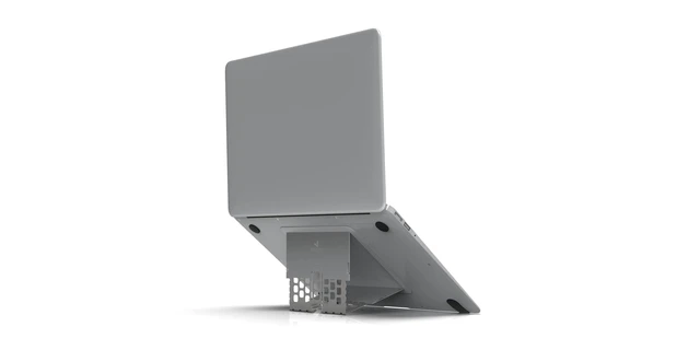 Alt view image 6 of 10 - MAJEXTAND Paper-Thin Stand for MacBook, Laptop Riser, Slim Portable Ergonomic Ventilated Stand, 6 Adjustable Heights from 2.1" to 3.6", Compatible with Laptops Up to 18, US Patented (Space Gray)