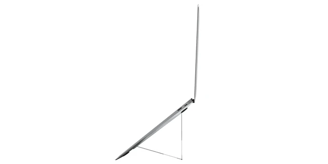 Alt view image 7 of 10 - MAJEXTAND Paper-Thin Stand for MacBook, Laptop Riser, Slim Portable Ergonomic Ventilated Stand, 6 Adjustable Heights from 2.1" to 3.6", Compatible with Laptops Up to 18, US Patented (Silver)