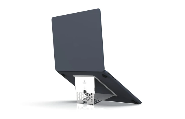 Alt view image 6 of 10 - MAJEXTAND Paper-Thin Stand for MacBook, Laptop Riser, Slim Portable Ergonomic Ventilated Stand, 6 Adjustable Heights from 2.1" to 3.6", Compatible with Laptops Up to 18, US Patented (Snow White)