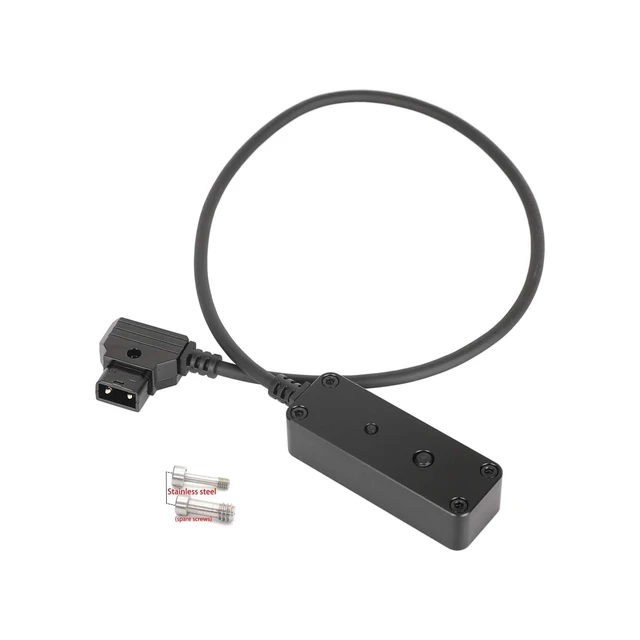 Alt view image 5 of 6 - HangTon DTAP Power Splitter Triple Cable Box Hub, D-tap Male to Female 3 Port Distributor for ARRI Camera Anton Bauer Battery Ronin 2 1/4" Mount (50cm, Black)